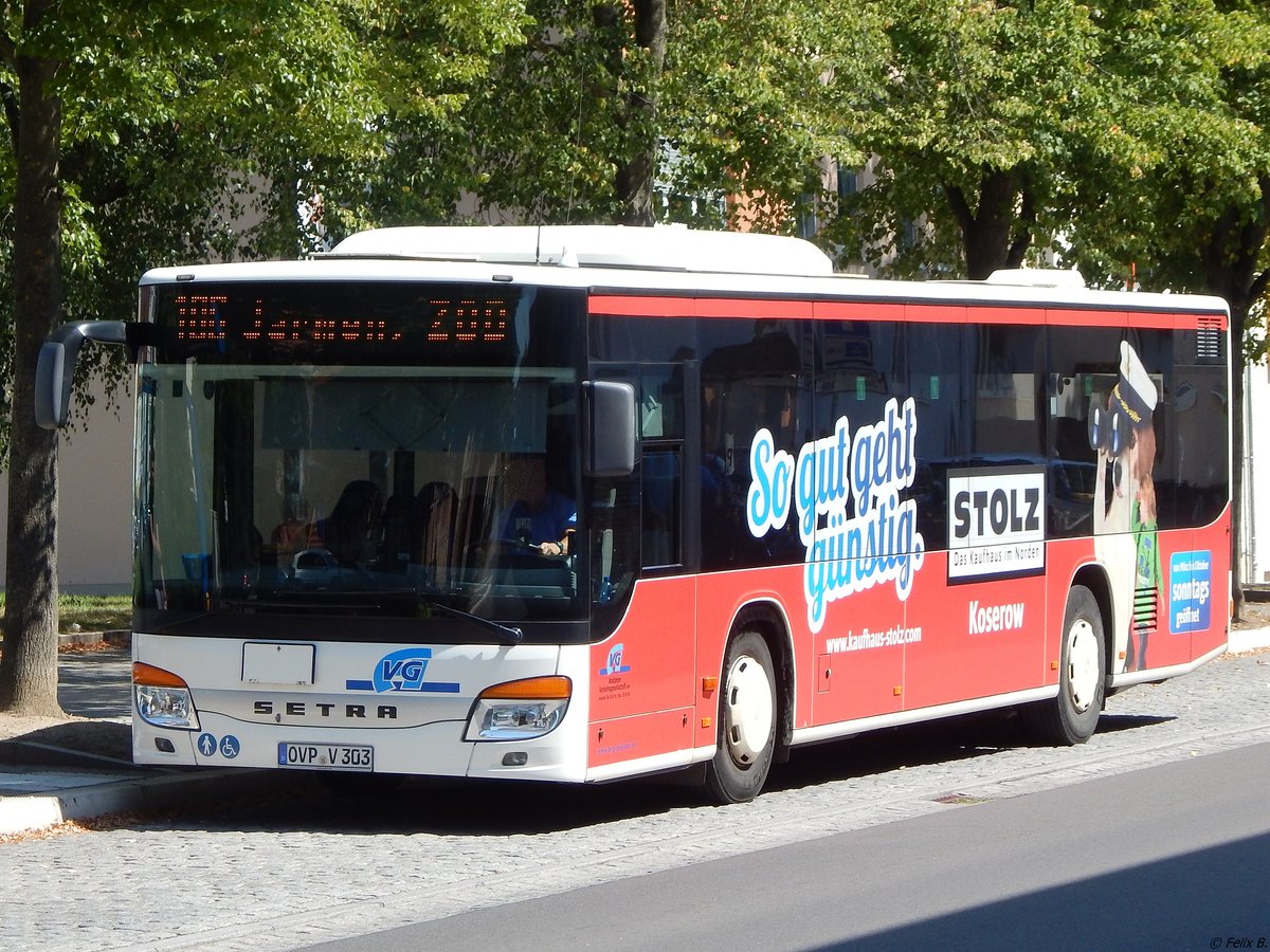 Setra 415 NF der Anklamer Verkehrsgesellschaft mbH in Anklam.