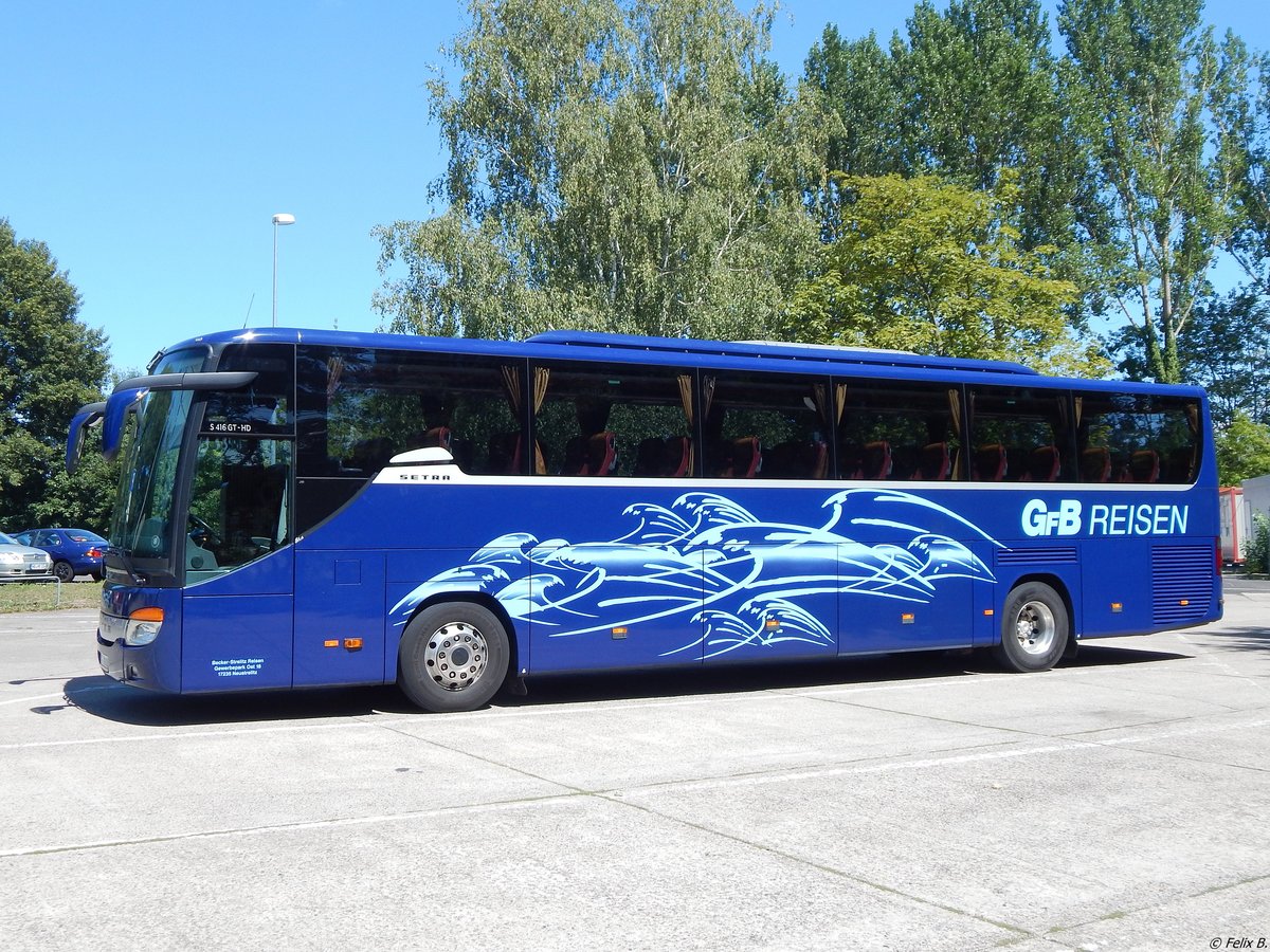 Setra 416 GT-HD von GFB-Reisen aus Deutschland in Neubrandenburg.