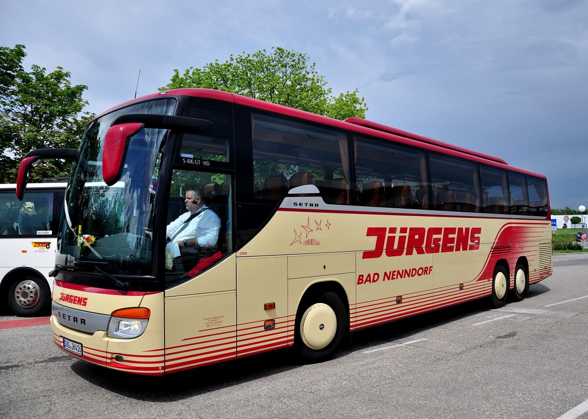 Setra 416 GT-HD von Jrgens Reisen aus Deutschland am 24.Mai 2014 in Krems.