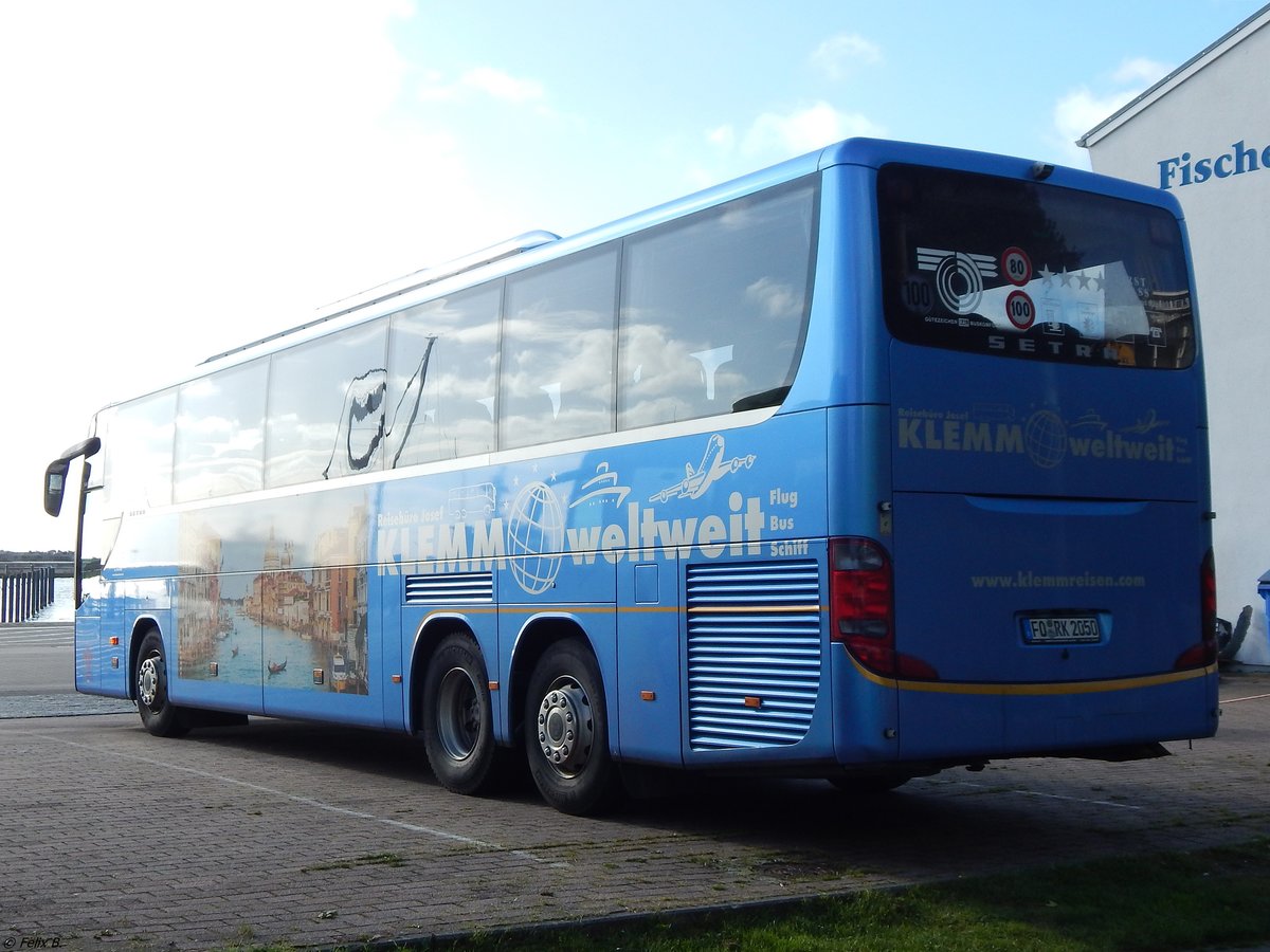 Setra 416 GT-HD von Klemm aus Deutschland (ex Umeå Buss) im Stadthafen Sassnitz.