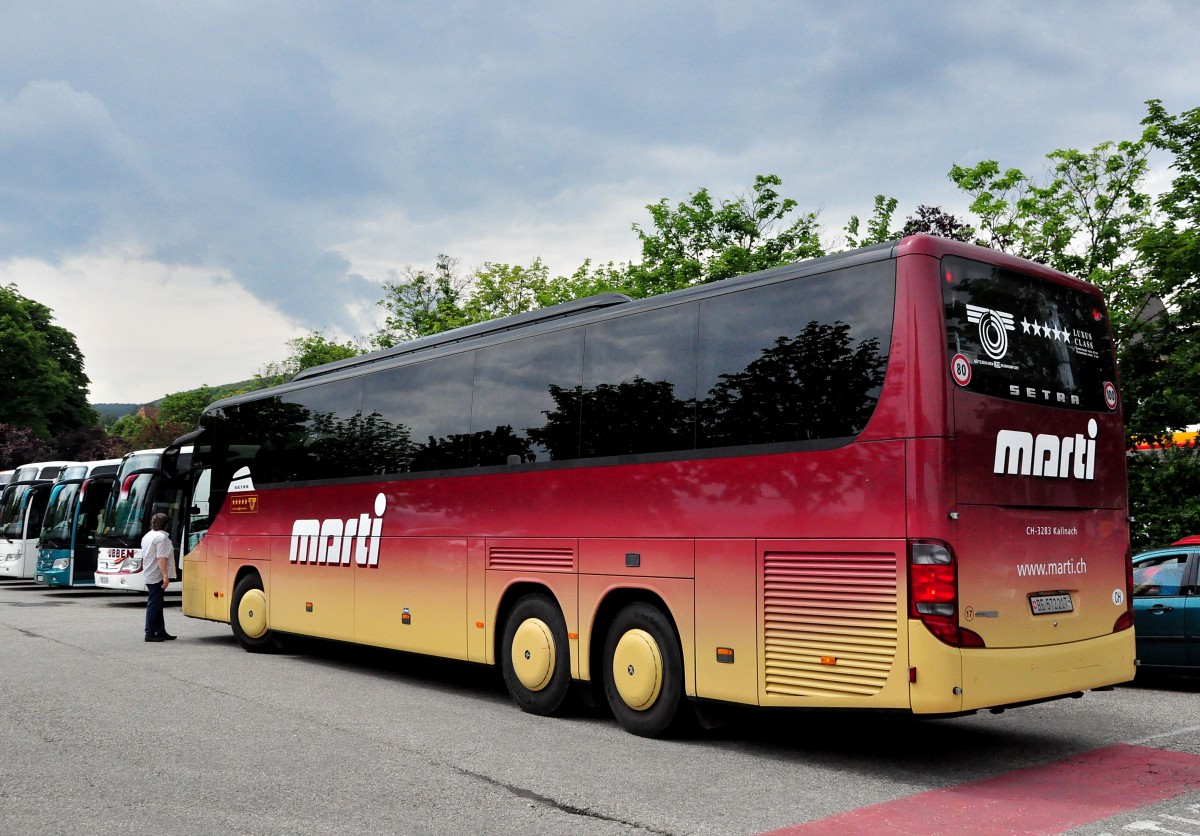 Setra 416 GT-HD von Marti aus der Schweiz im Mai 2015 in Krems gesehen.