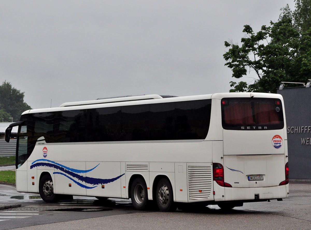 Setra 416 GT-HD von Proko Travel aus Ungarn im Mai 2015 in Krems gesehen.