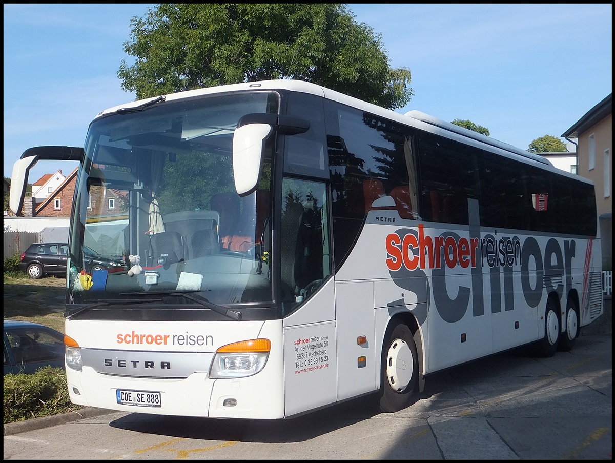 Setra 416 GT-HD von Schroer Reisen aus Deutschland in Sassnitz.