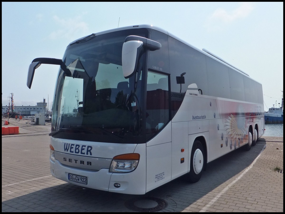 Setra 416 GT-HD von Weber aus Deutschland im Stadthafen Sassnitz.