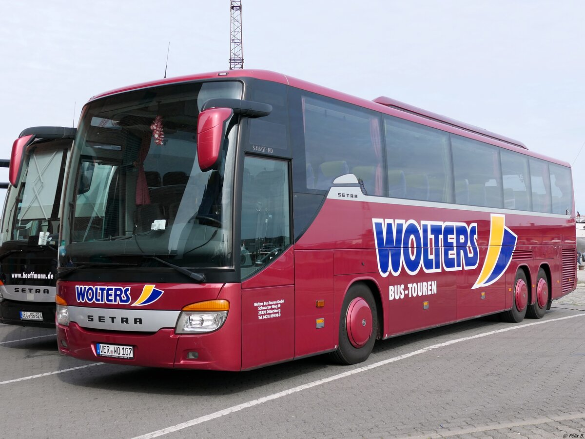 Setra 416 GT-HD von Wolters aus Deutschland in Stralsund.