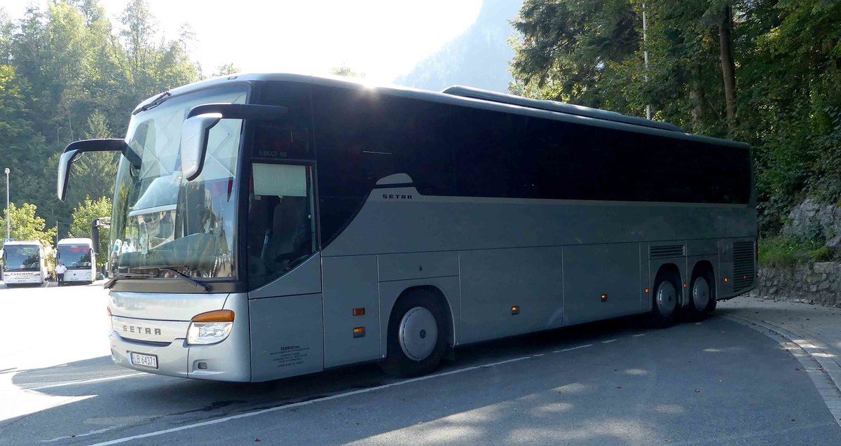 Setra 416 GT von TERRA Line steht am Busplatz in Knigsee, 09-2018