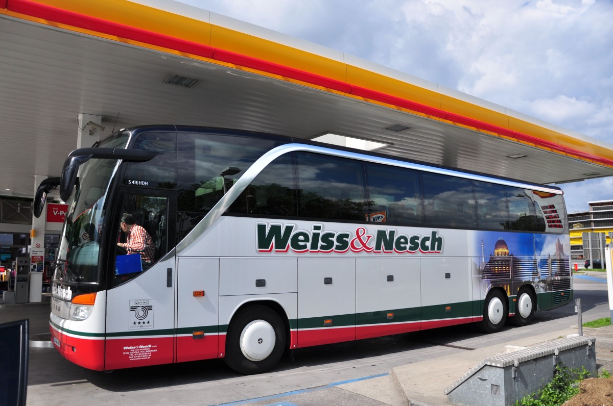 Setra 416 HDH von Weiss & Nesch aus Deutschland am 31.Mai 2014 in Krems geshen.