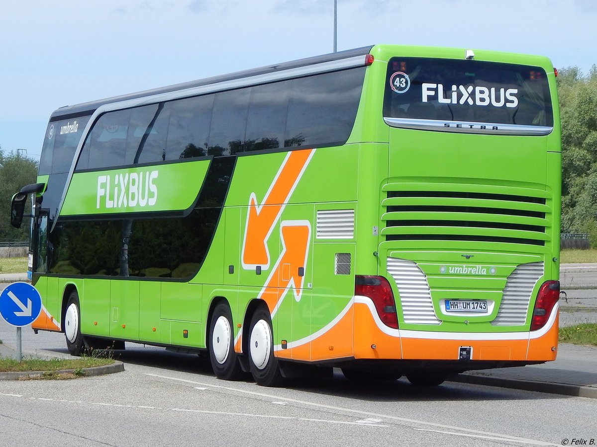 Setra 431 DT von Flixbus/KDE Reisen aus Deutschland in Rostock.