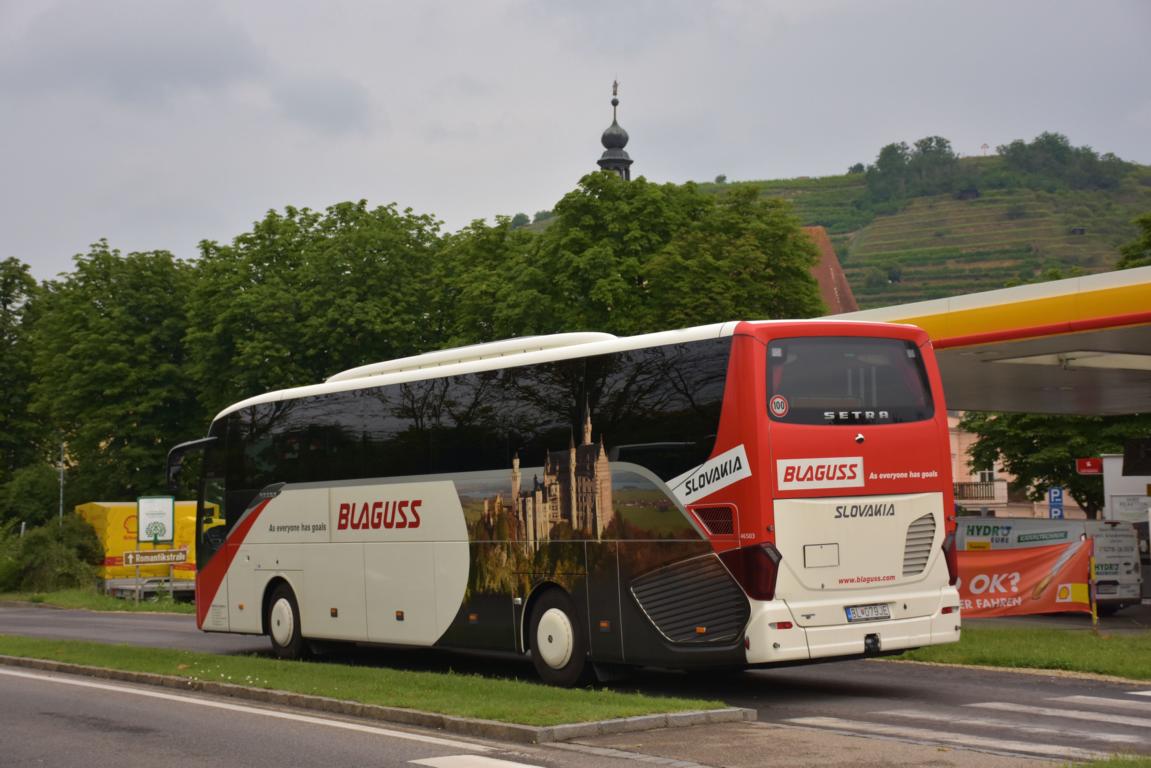 Setra der 500er Serie von Blaguss Slovakia 2018 in Krems gesehen.