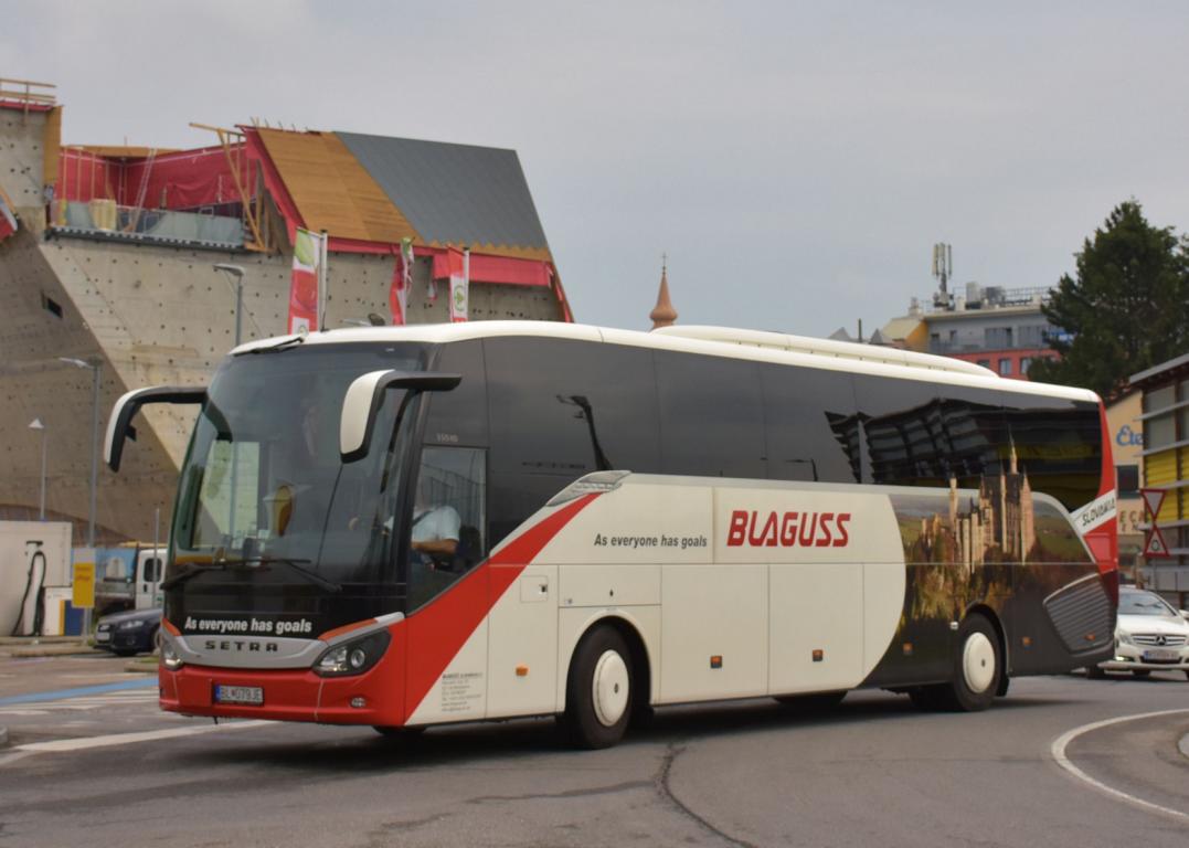 Setra der 500er Serie von Blaguss Slovakia 2018 in Krems gesehen.