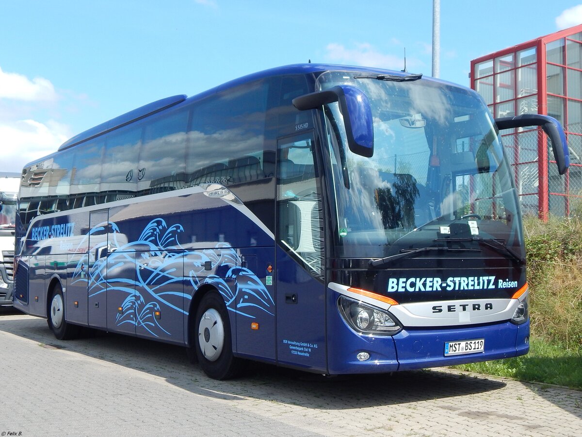 Setra 515 HD von Becker-Strelitz Reisen aus Deutschland in Neubrandenburg.