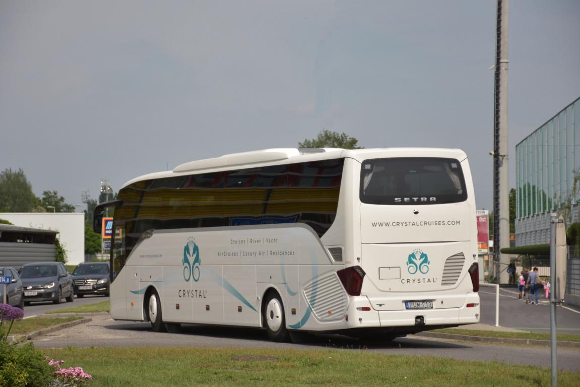 Setra 515 HD von Blaguss  Reisen aus Ungarn im Mai 2018 in Krems.
