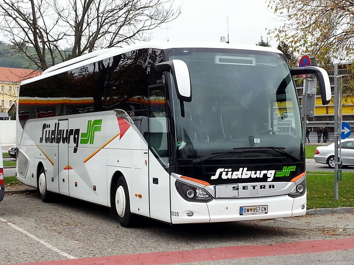 Setra 515 HD von Sdburg Reisen aus sterreich am 10.10.2014 in Krems.