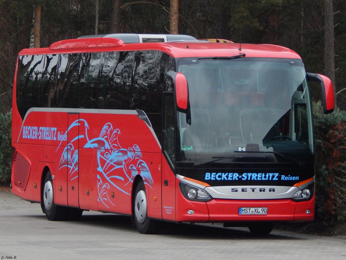 Setra 516 HD von Becker-Strelitz Reisen aus Deutschland in Neustrelitz.