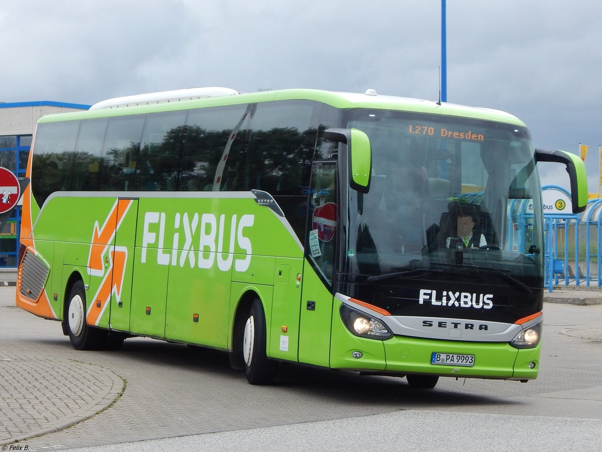 Setra 516 HD von Flixbus/Prima Klima Reisen aus Deutschland in Rostock.