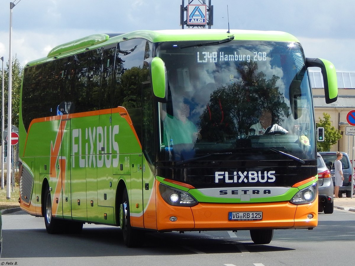 Setra 516 HD von Flixbus/URB aus Deutschland in Greifswald.