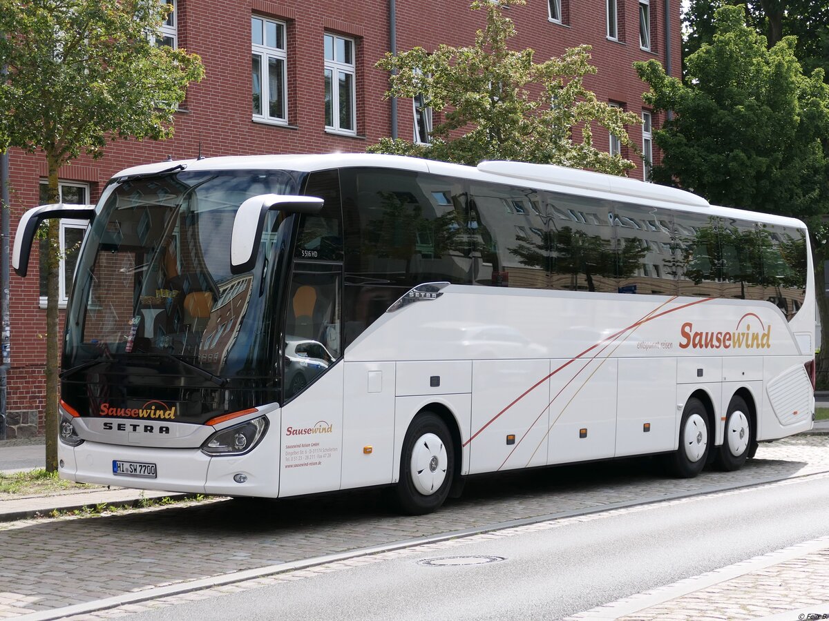 Setra 516 HD von Sausewind aus Deutschland in Stralsund.