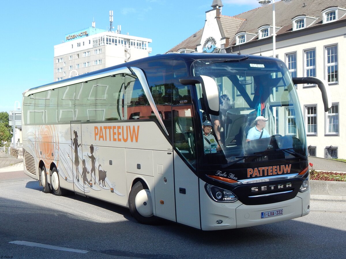 Setra 516 HDH von Patteeuw aus Belgien in Sassnitz.