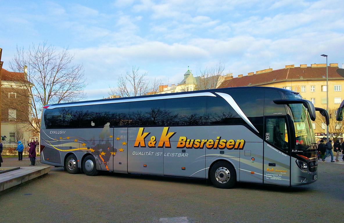 Setra 517 HDH von K & K Busreisen aus sterreich 01/2018 in Wien gesehen.