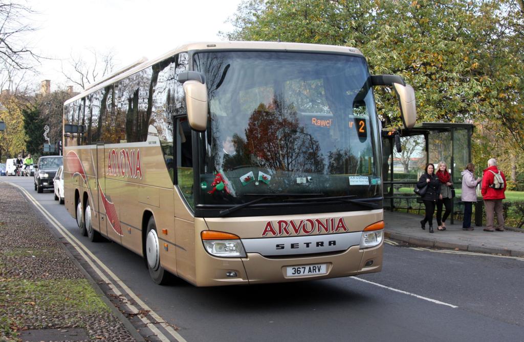 Setra Reisebus der Fa. Arvonia am 27.10.2014 in York in England.