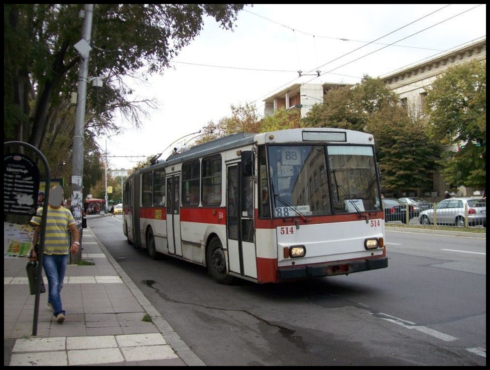 Skoda Trolleybus in Varna.