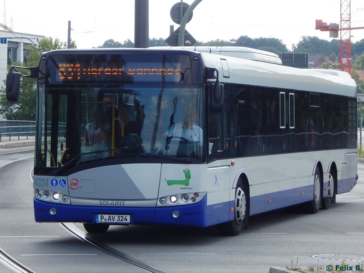 Solaris Urbino 15 von Beelitzer Verkehrs- und Servicegesellschaft mbH in Potsdam.