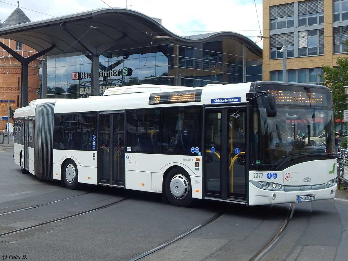 Solaris Urbino 18 der Beelitzer Verkehrs- und Servicegesellschaft mbH in Potsdam. 