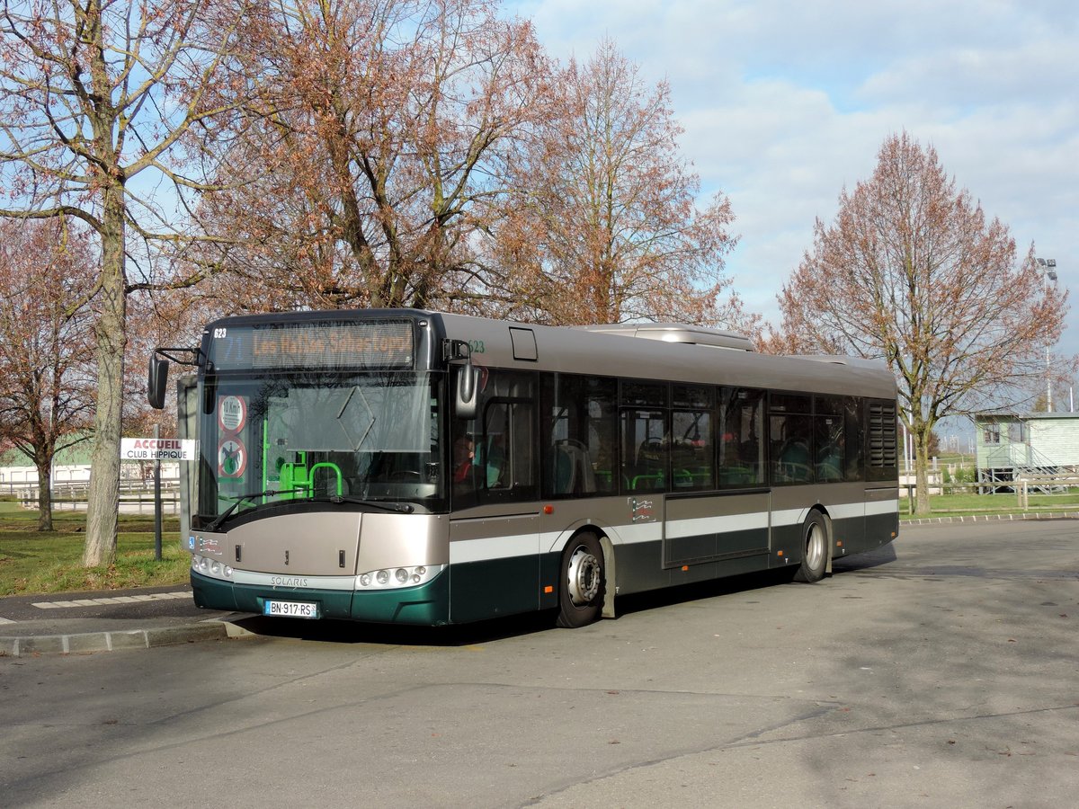 Strassburg - 9. Dezember 2016 : Solaris Urbino 12 III Nr 623 in Eckwersheim.