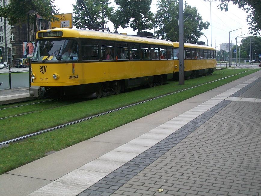 Straßenbahn in Dresden am 12.08.2009