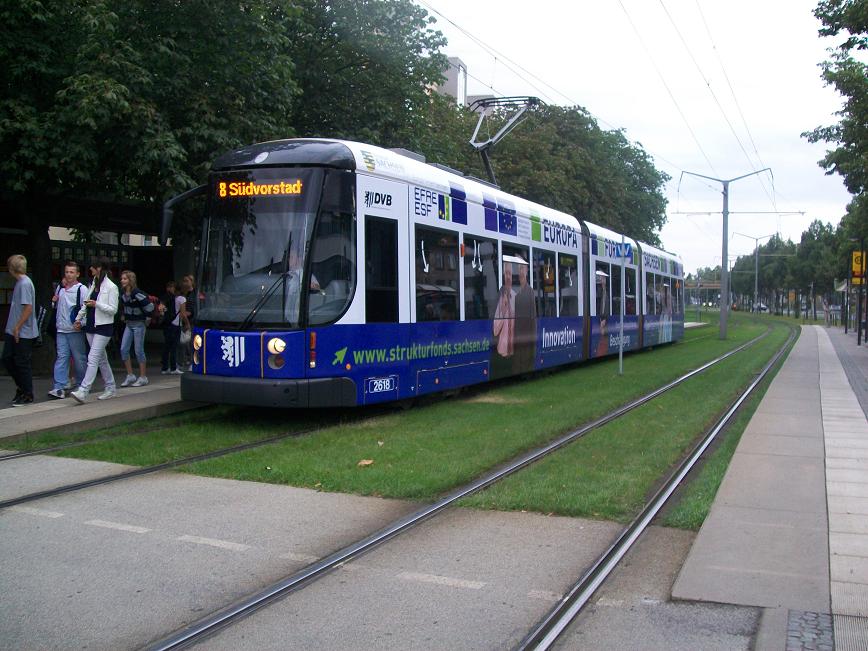 Straßenbahn in Dresden am 14.08.2009