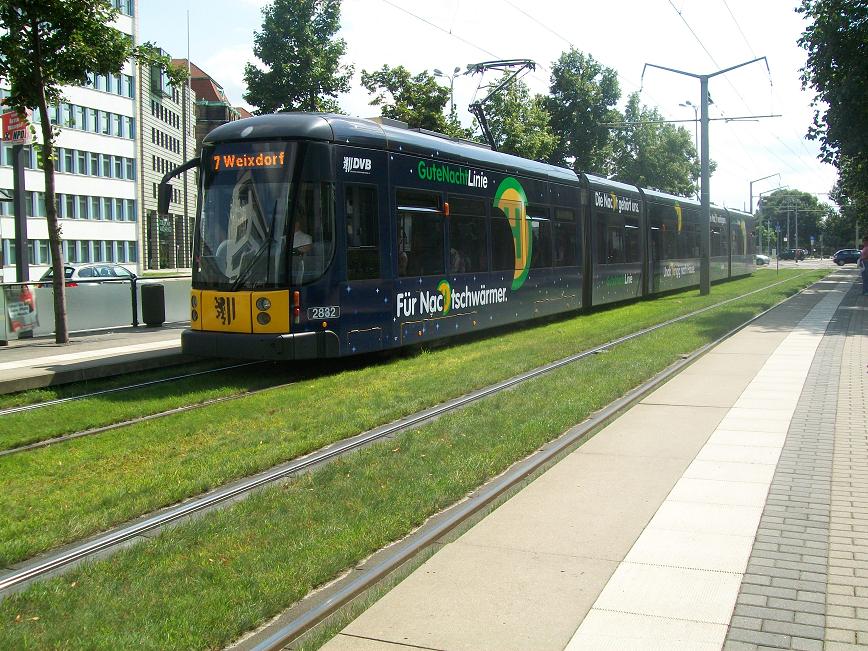 Straßenbahn in Dresden am 14.08.2009