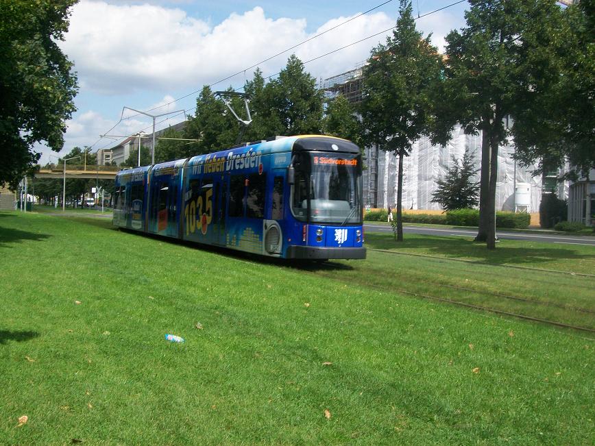 Straßenbahn in Dresden am 18.08.2009