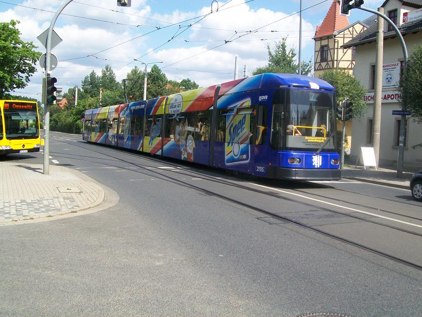 Straßenbahn in Dresden am 18.08.2009