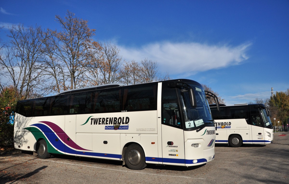 VDL BOVA von Twerenbold aus der Schweiz mit 2 Bussen im Herbst 2013 in Krems.