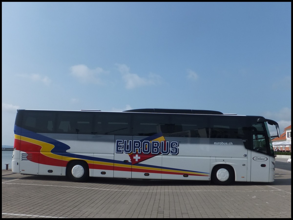VDL Futura von Eurobus aus der Schweiz im Stadthafen Sassnitz.