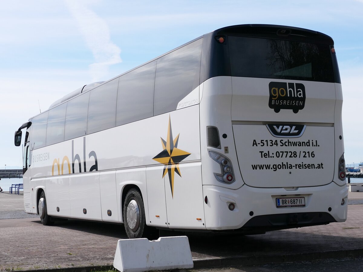 VDL Futura von Gohla aus Österreich im Stadthafen Sassnitz. VDL Futura von Gohla aus Österreich im Stadthafen Sassnitz.