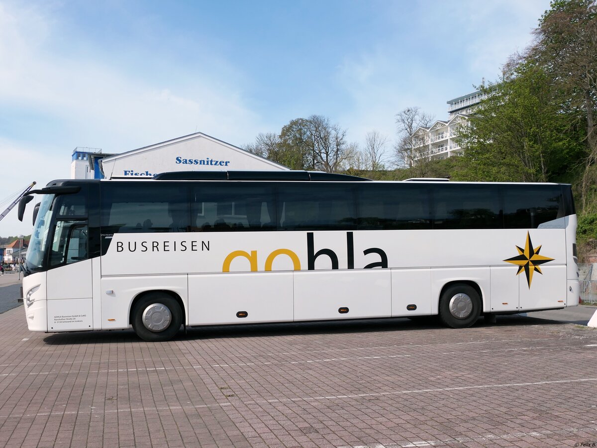 VDL Futura von Gohla aus Österreich im Stadthafen Sassnitz. VDL Futura von Gohla aus Österreich im Stadthafen Sassnitz.