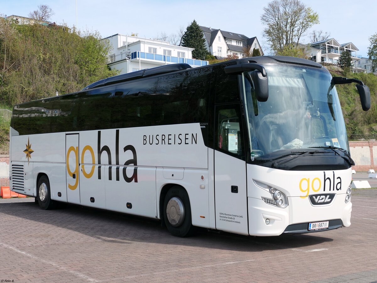 VDL Futura von Gohla aus Österreich im Stadthafen Sassnitz. VDL Futura von Gohla aus Österreich im Stadthafen Sassnitz.