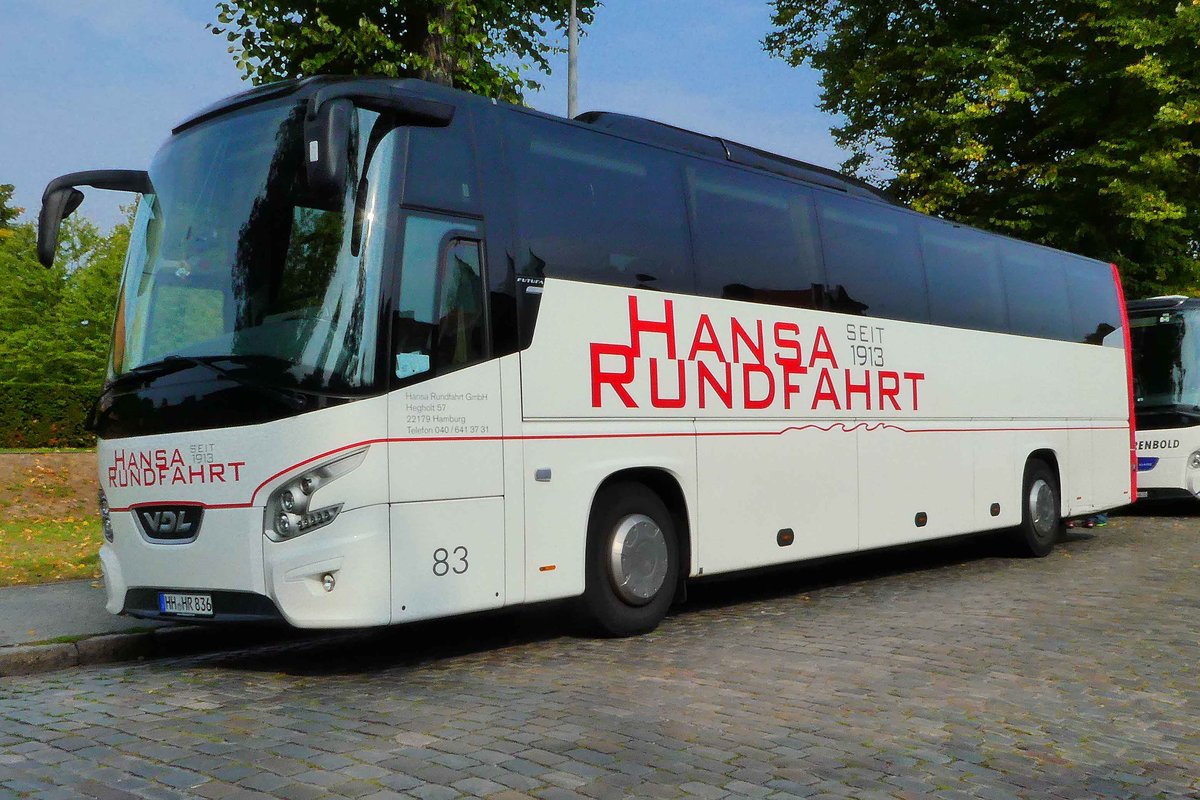 VDL Futura von HANSA-RUNDFAHRT steht im September 2018 in Lbeck