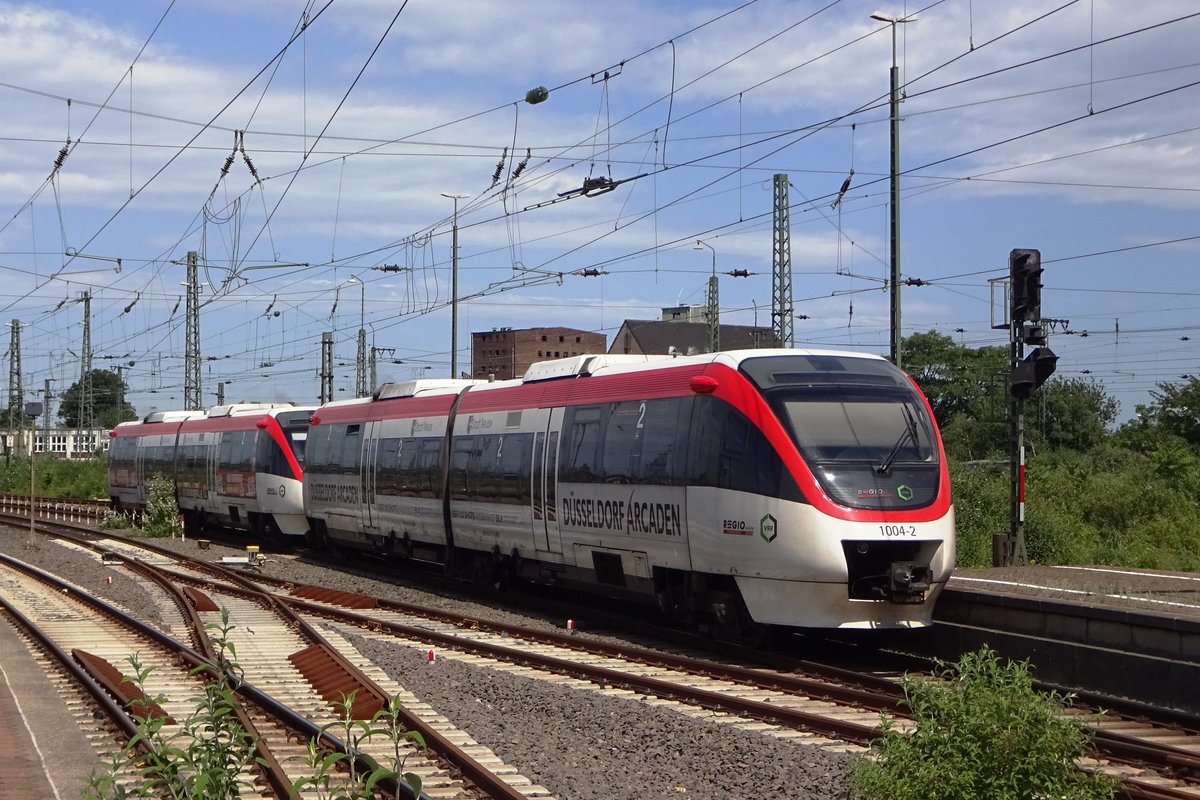 VolmeTalBahn 1004-02 verlässt am 7 Juni 2019 Neuss. 