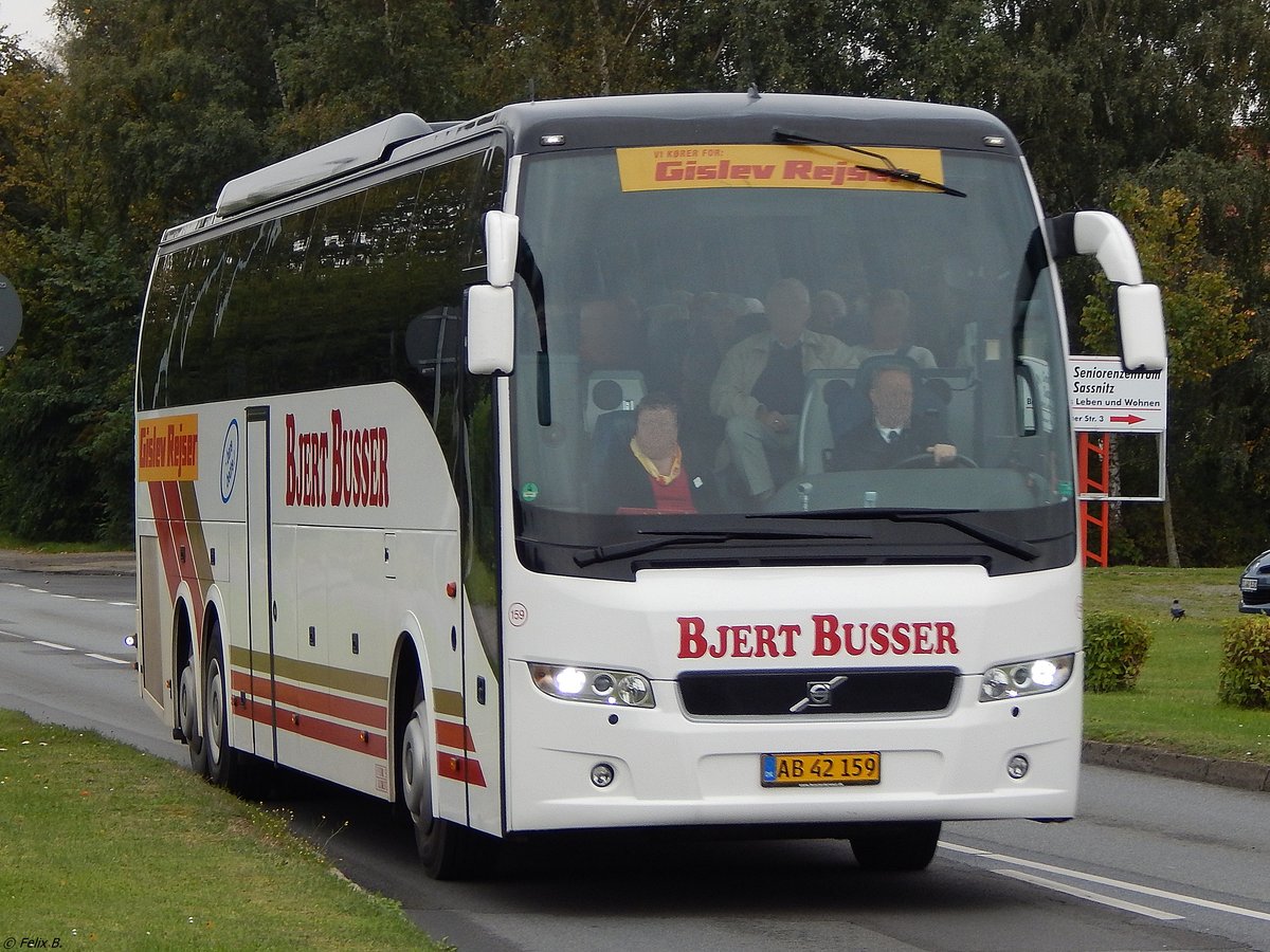 Volvo 9700 von Bjert Busser aus Dänemark in Sassnitz.