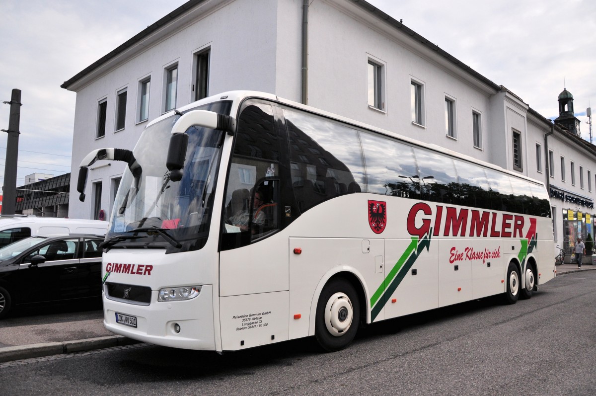 Volvo 9700 vom Reisebro Gimmler aus Deutschland am 12.Juli 2014 in Krems gesehen.