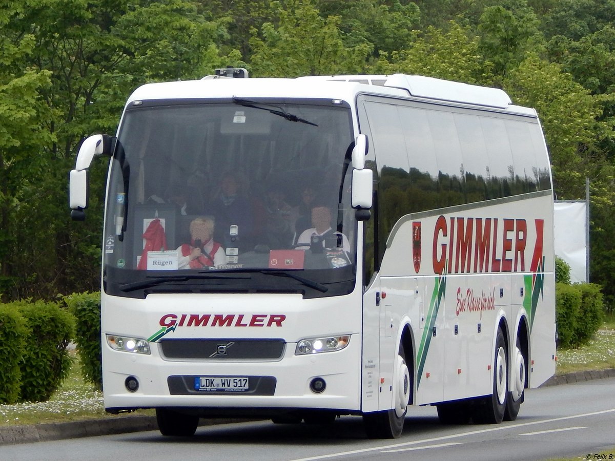 Volvo 9900 von Gimmler aus Deutschland in Sassnitz.