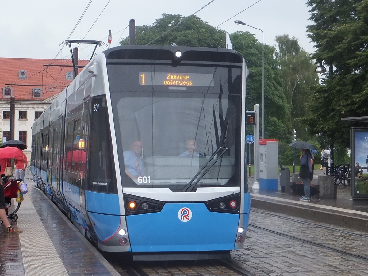 Vossloh 6N2 Nr. 601 der Rostocker Straenbahn AG in Rostock.