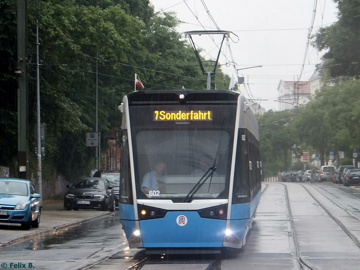 Vossloh 6N2 Nr. 602 der Rostocker Straßenbahn AG in Rostock.