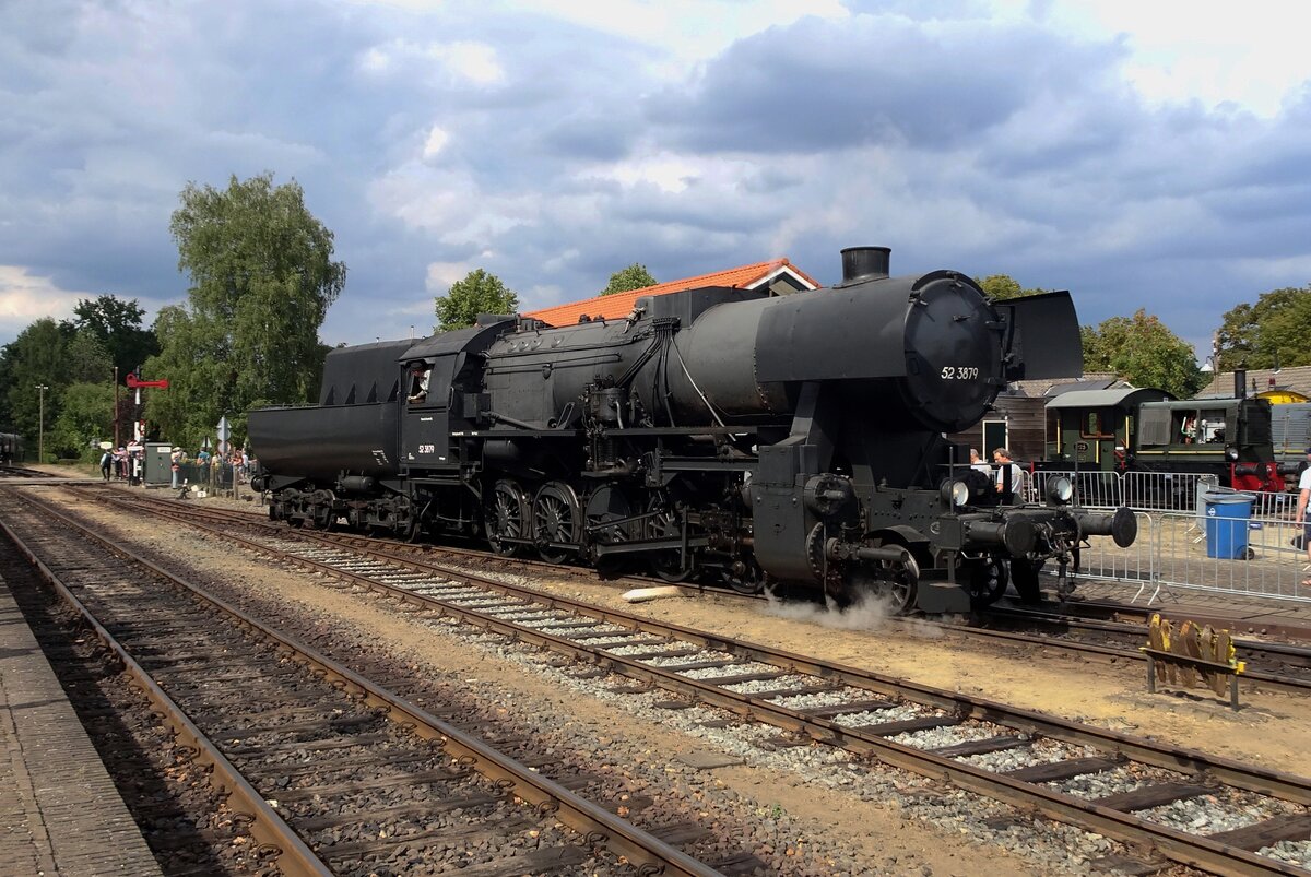 VSM's 52.3879 (ex-BB�) lauft am 4 September 2022 um ins VSM-Bw Beekbergen.