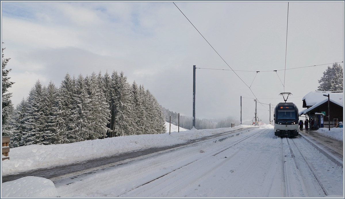 Winterstimmung auf Les Pléiades mit einem ABeh 2/6 am Bahnsteig.

28. Jan. 2019
 