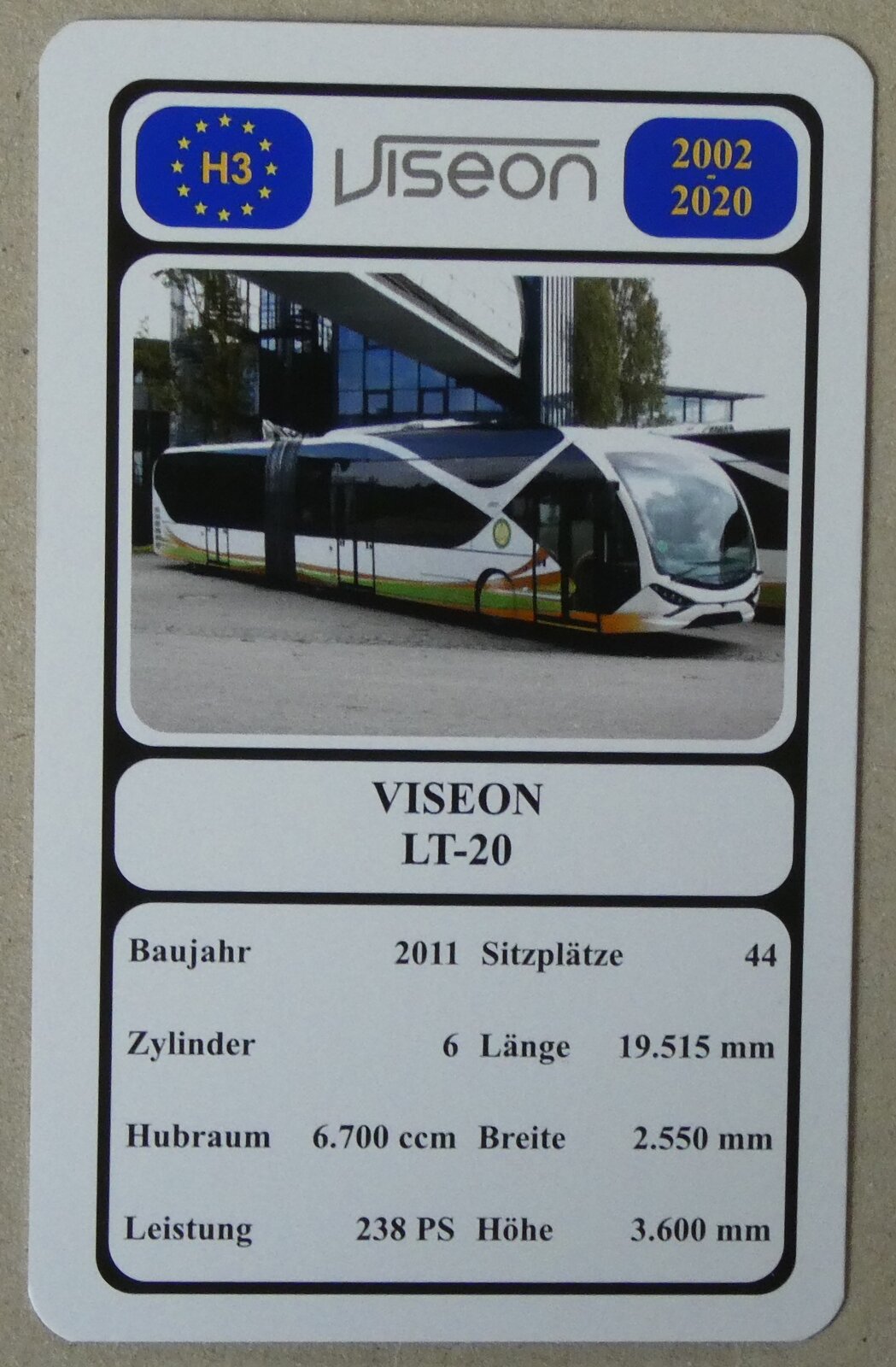 (280'645) - Quartett-Spielkarte mit VISEON LT.20 von 2011 am 22. September 2025 in Thun