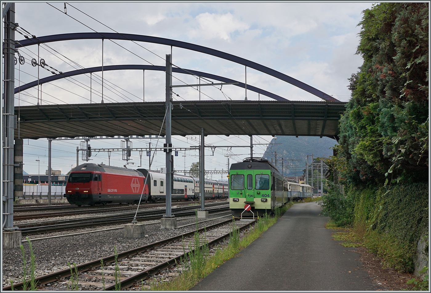 Drei Generationen ASD Triebzüge: In Aigle steht der TPC BDe 4/4 404 mit Bt (ex BLT). Diese Triebwagen lösten die BCFe 4/4 von 1914 in der ersten Hälfte der 80er ab und standen bis end Juni 2024 im Einsatz. 

3. August 2024