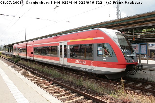 DB 646 022 in Oranienburg (08.07.2008).